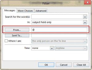 Create a rule for all external email
