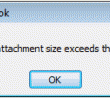 Attachment size warning