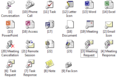 Journal entry icons
