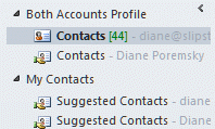 Use navigation pane groups to identify the profile