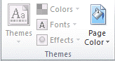 Themes Chunk on the Review Ribbon