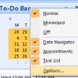 Outlook's To-do bar options