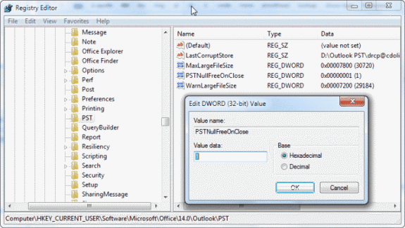 PSTNullFreeOnClose registry key