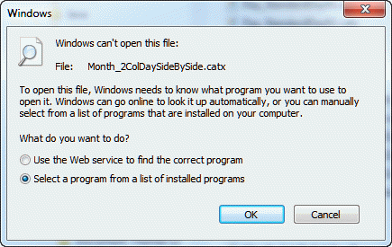Choose the program to open this file