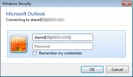 Network password dialog