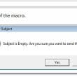 Blank subject warning