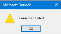 form load failed dialog