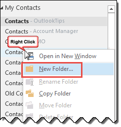 Right click and choose New Folder