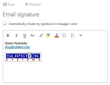 Add an image to a signature in OWA