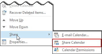 Choose Share [folder] from the context menu