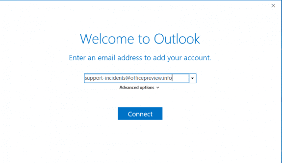 enter shared mailbox email address