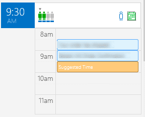 click the calendar icon to see nearby appointments