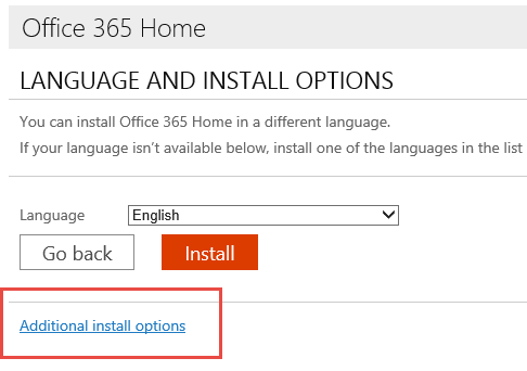 additional install options