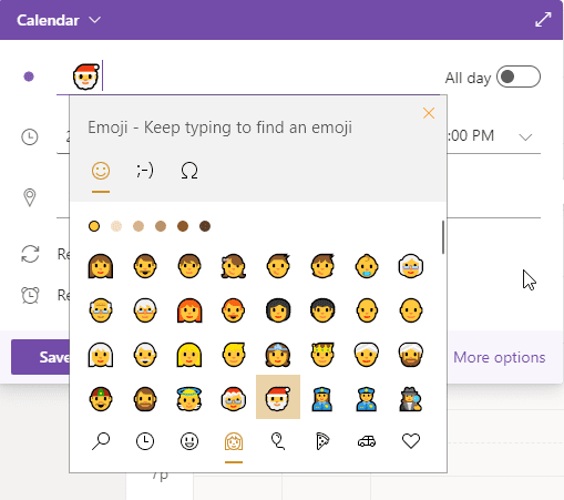 use the emoji picker to add images to the subject line