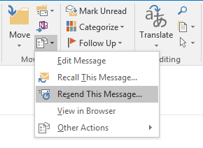 Resend message command