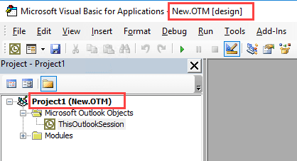 Active VBA project name