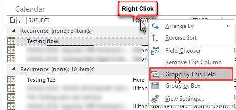select a field to group by