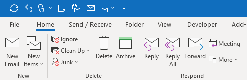 Outlook's new icons