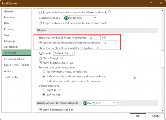 file limits in excel