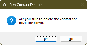 confirm contact deletion