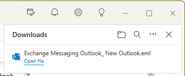 Saved message notification