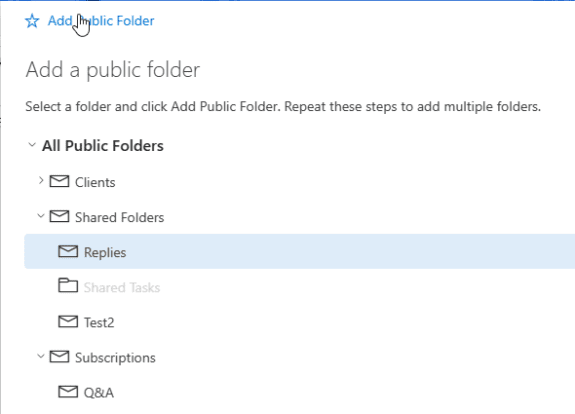 select public folder