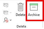 Use the Archive button, not Delete