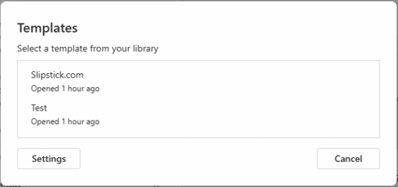 Choose a template to use