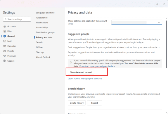 File > Options > Mail > Empty autocomplete button
