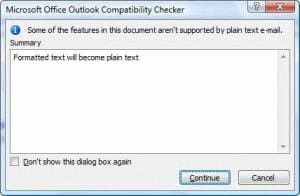 Compatibility Checker Dialog