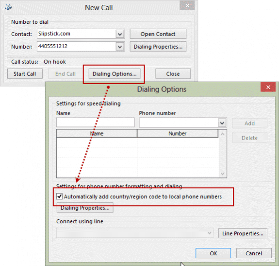 Dialing Outlook Phone Numbers Slipstick Systems