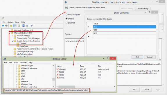 Disable Command bars using Group Policy