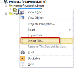 Export VBAPorject or modules to back them up