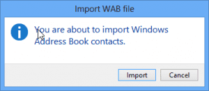 Import WAB into Windows Contacts