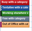 Outlook 2010's Free/busy indicators